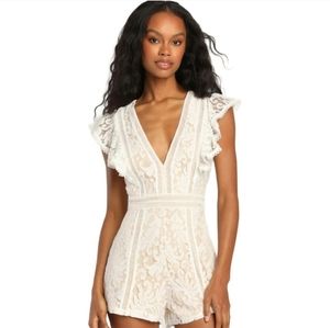 Lulu's White Lace Romper
